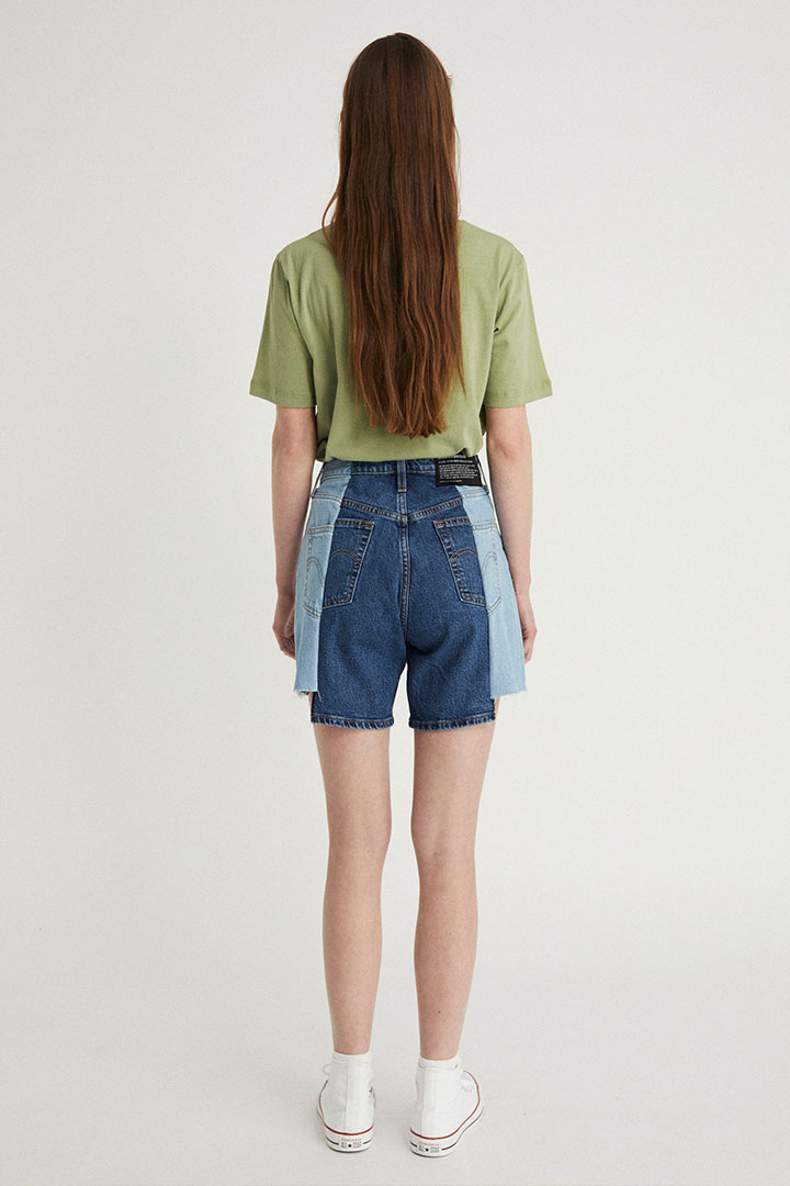 short upcycled collection moda sostenible