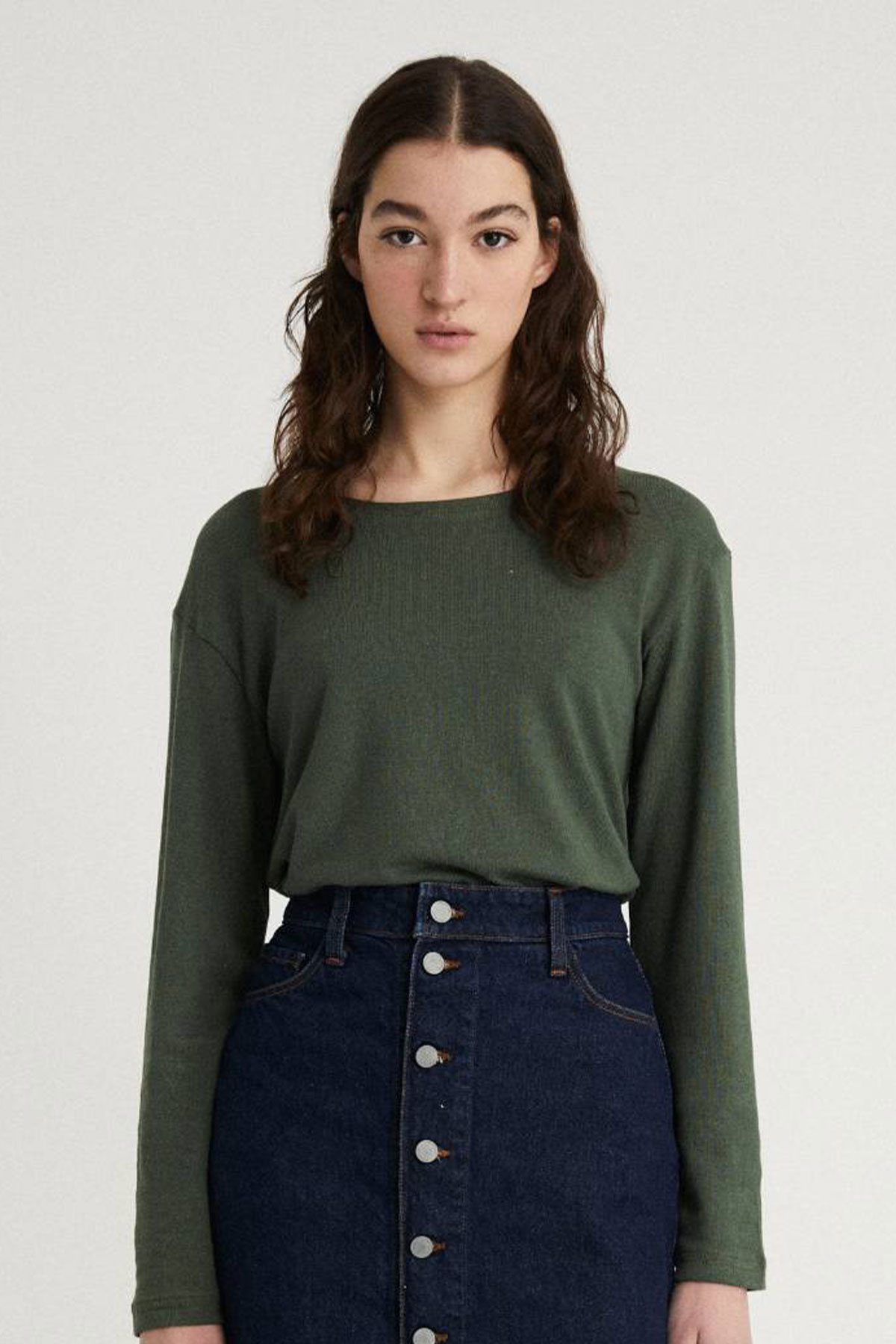 camiseta manga larga verde