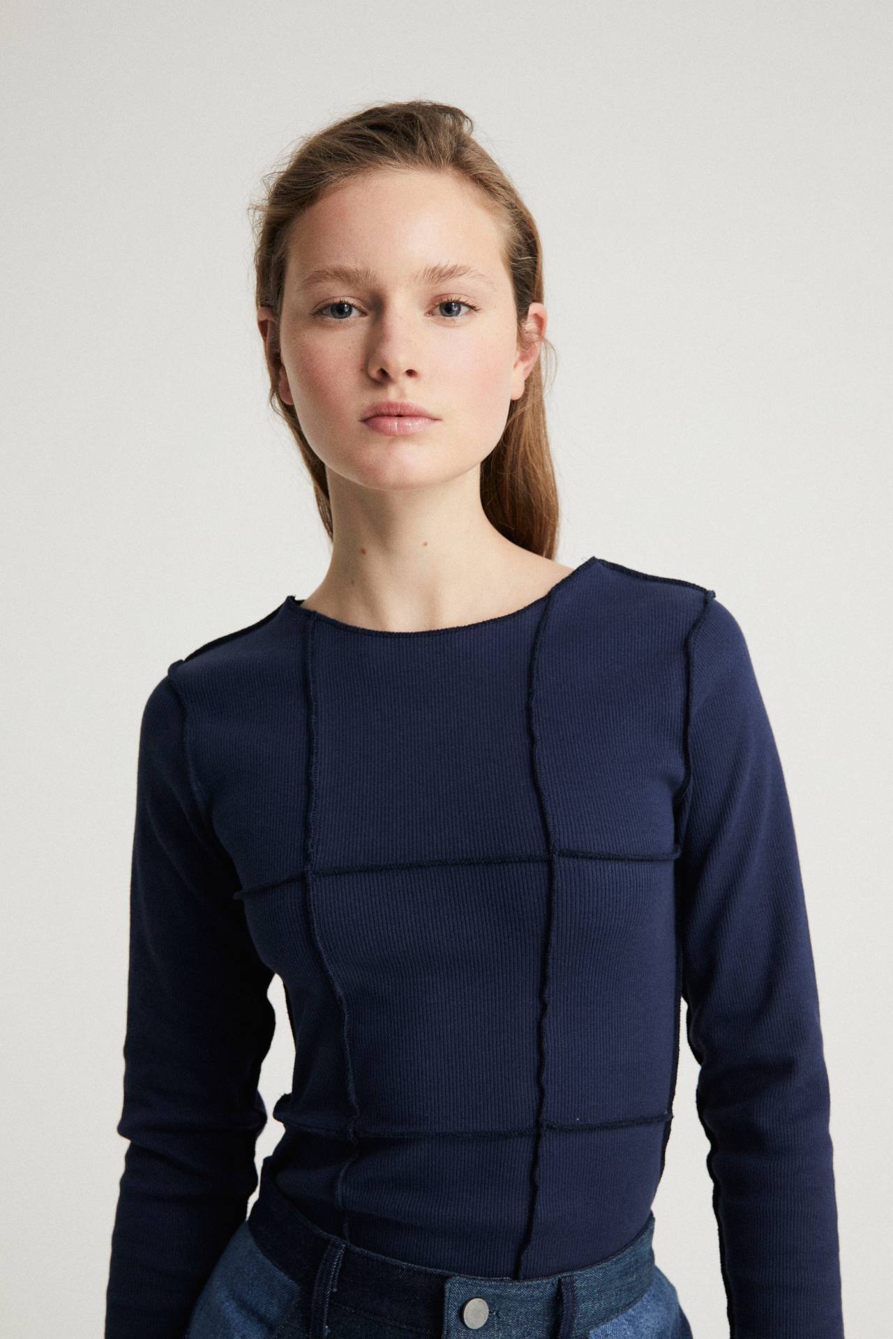 camiseta algodón orgánico azul