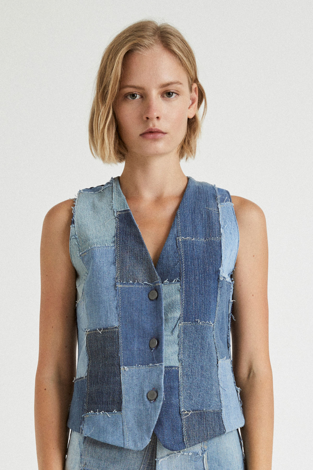 Chaleco upcycled mujer