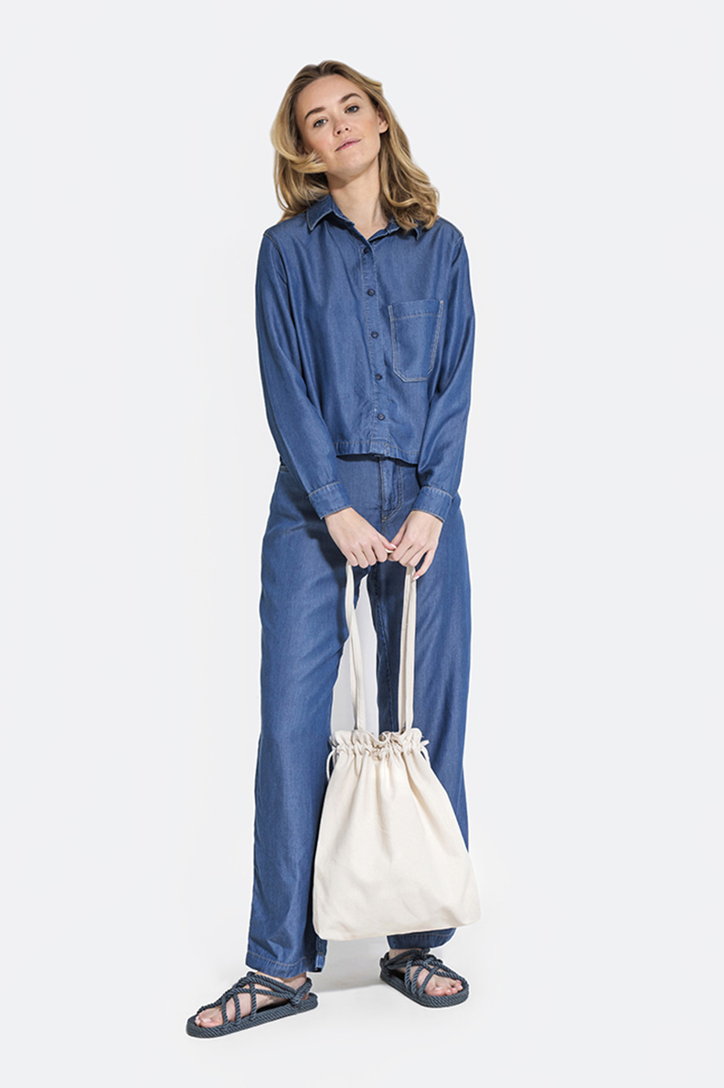 sustainable women's 5-pocket trousers