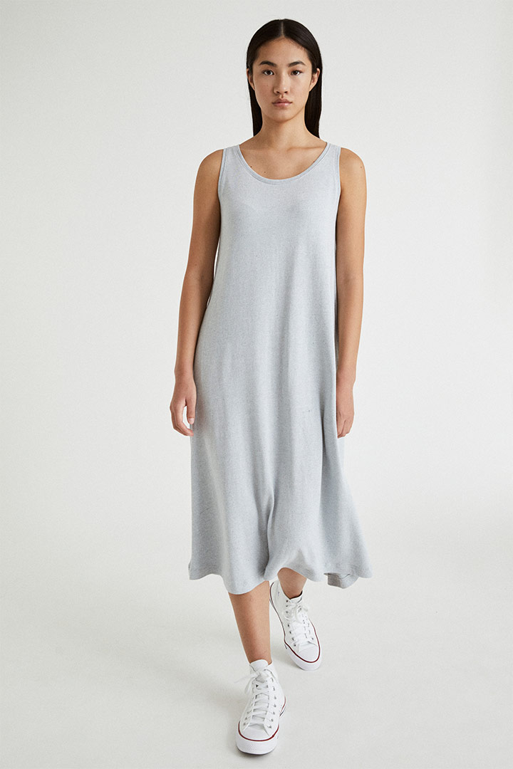 Long circular knit dress