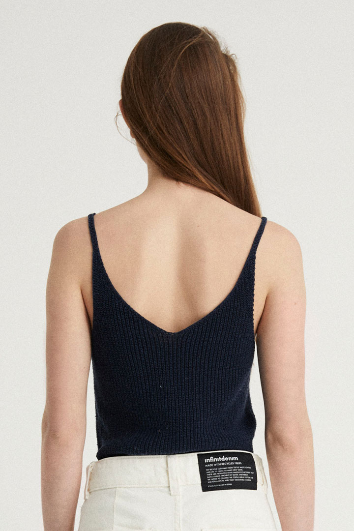 sustainable marine tricot top